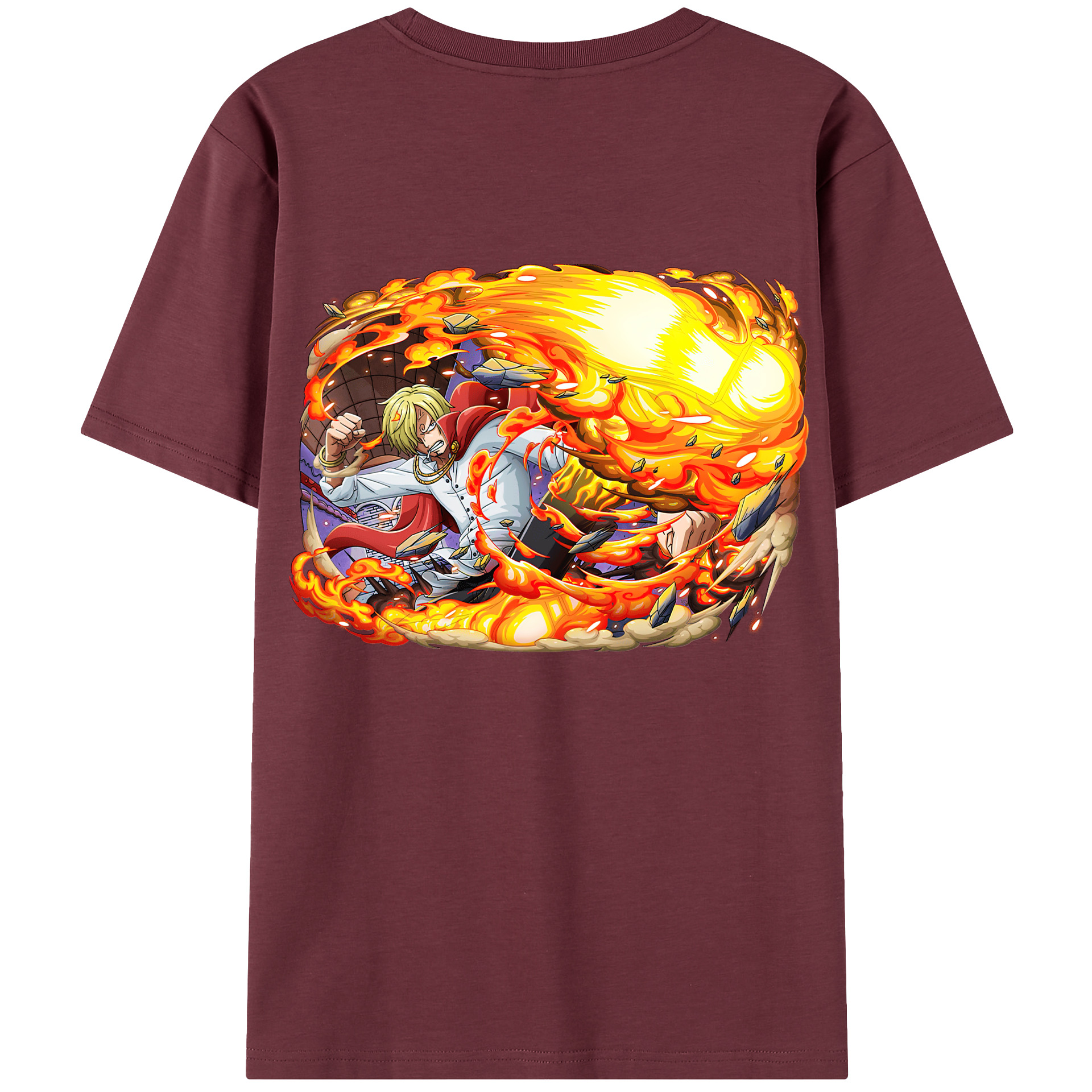ワンピース サンジ ONE PIECE Sanji 綿100％半袖Tシャツ（背面プリント）